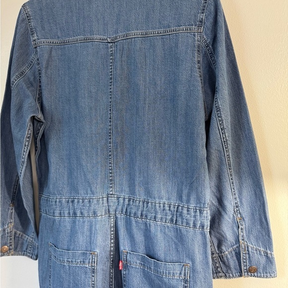Levi’s Denim Jumpsuit Size Small Zippered and Snap Front Closure Long Sleeve - Picture 5 of 12